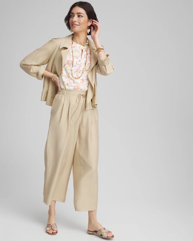 Slub Keyhole-Neck Tee - image 2